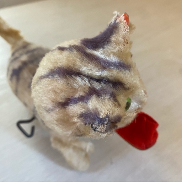 Vintage 1960s Japan Alps Windup Walking Cat Kitten Animal 5" Tall Acceptable - Picture 11 of 12